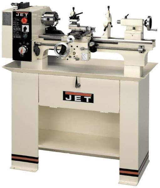 Jet - 14" Swing, 40" Between Centers, 230 Volt, Single Phase Bench Lathe - 5MT Taper, 3 hp, 40 to 1,800 RPM, 1-1/2" Bore Diam, 46" Deep x 28" High x 74-5/8" Long - All Tool & Supply