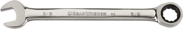 GearWrench - 5/8" 12 Point Combination Wrench - 8.201" OAL, Steel, Full Polish Finish - All Tool & Supply