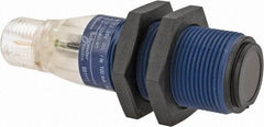 Telemecanique Sensors - 4 Pin M12 Connector, 15m Nominal Distance, Shock and Vibration Resistant, Through Beam Photoelectric Sensor - 12 to 24 VDC, 500 Hz, PBT, 2.36 Inch Long x 0.71 Inch Wide - All Tool & Supply