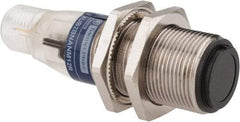 Telemecanique Sensors - 4 Pin M12 Connector, 15m Nominal Distance, Shock and Vibration Resistant, Through Beam Photoelectric Sensor - 12 to 24 VDC, 500 Hz, Nickel Plated Brass, 2.36 Inch Long x 0.71 Inch Wide - All Tool & Supply