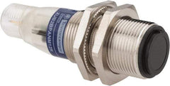 Telemecanique Sensors - 4 Pin M12 Connector, 15m Nominal Distance, Shock and Vibration Resistant, Through Beam Photoelectric Sensor - 12 to 24 VDC, 500 Hz, Nickel Plated Brass, 2.36 Inch Long x 0.71 Inch Wide - All Tool & Supply