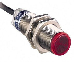 Telemecanique Sensors - Cable Connector, 1m Nominal Distance, Shock and Vibration Resistant, Diffused Photoelectric Sensor - 12 to 24 VDC, 500 Hz, Brass, 62mm Long x 18mm Wide x 7 Inch High - All Tool & Supply