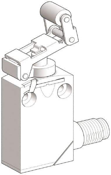 Telemecanique Sensors - SPDT, NC/NO, 240 VAC, 250 VDC, Screw Terminal, Roller Plunger Actuator, General Purpose Limit Switch - 1, 2, 6, 12, 13, 4X, 6P NEMA Rating, IP66, IP67, IP68 IPR Rating - All Tool & Supply