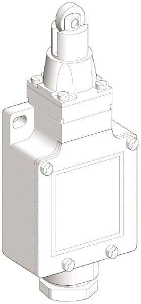 Telemecanique Sensors - SPDT, NC/NO, 240 VAC, 250 VDC, Screw Terminal, Roller Plunger Actuator, General Purpose Limit Switch - 1, 2, 4, 6, 12, 13, 6P NEMA Rating, IP66 IPR Rating - All Tool & Supply