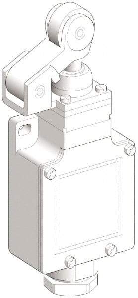 Telemecanique Sensors - SPDT, NC/NO, 240 VAC, 250 VDC, Screw Terminal, Roller Plunger Actuator, General Purpose Limit Switch - 1, 2, 4, 6, 12, 13, 6P NEMA Rating, IP66 IPR Rating - All Tool & Supply