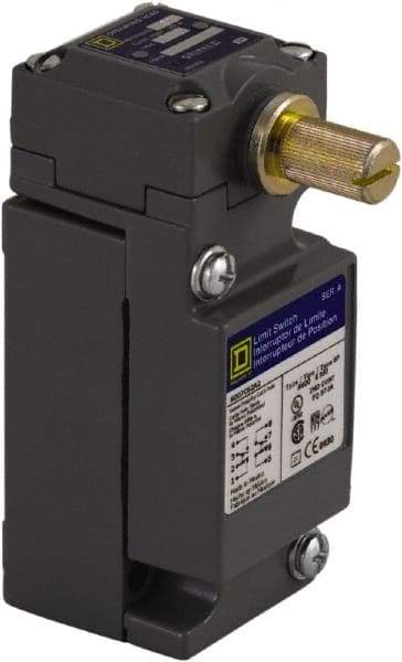 Square D - DPDT, 2NC/2NO, Multiple VAC Levels, Screw Terminal, Rotary Head Actuator, General Purpose Limit Switch - 1, 2, 4, 6, 12, 13, 6P NEMA Rating, IP66 IPR Rating - All Tool & Supply