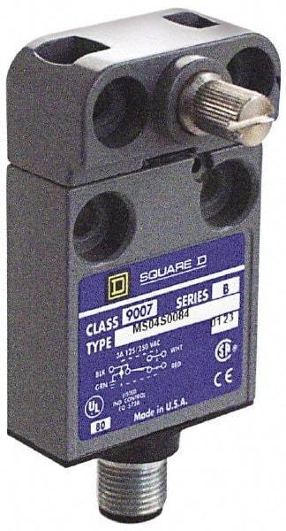 Square D - SPDT, NC/NO, Multiple VDC Levels, 4 Pin AC Micro Connector Terminal, Rotary Spring Return Actuator, General Purpose Limit Switch - 1, 2, 4, 6, 6P NEMA Rating, IP67 IPR Rating - All Tool & Supply