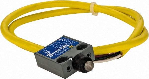 Square D - SPDT, NC/NO, Multiple VDC Levels, Prewired Terminal, Booted Plunger Actuator, General Purpose Limit Switch - 1, 2, 4, 6, 6P NEMA Rating, IP67 IPR Rating, 80 Ounce Operating Force - All Tool & Supply