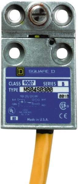 Square D - SPDT, NC/NO, 240 VAC, 4 Pin M12 Male Terminal, Rotary Head Actuator, General Purpose Limit Switch - 1, 2, 4, 6, 6P NEMA Rating, IP67 IPR Rating - All Tool & Supply