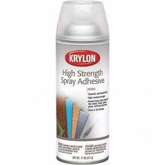 Krylon - 11 oz Aerosol Clear Spray Adhesive - High Tack, 120°F Heat Resistance, 15 Sq Ft Coverage, High Strength Bond, 120 min Max Bonding Time, Flammable - All Tool & Supply