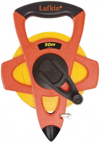 Lufkin - 164' x 13mm Yellow Blade Tape Measure - 1mm & 1 cm Graduation, C3 Graduation Style, Orange/Yellow/Black Case - All Tool & Supply