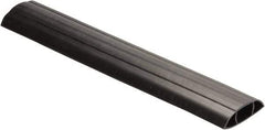 Hubbell Wiring Device-Kellems - 1 Channel, 5 Ft Long, 1-1/4" Max Compatible Cable Diam, Black PVC On Floor Cable Cover - 142.24mm Overall Width x 43.18mm Overall Height, 45.98mm Channel Width x 1-1/4" Channel Height - All Tool & Supply