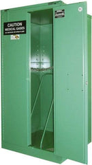 Securall Cabinets - 1 Door, Green Steel Standard Safety Cabinet for Flammable and Combustible Liquids - 46" High x 23" Wide x 18" Deep, Self Closing Door, 3 Point Key Lock, D, E Cylinder Capacity - All Tool & Supply