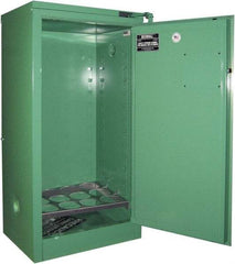 Securall Cabinets - 1 Door, Green Steel Standard Safety Cabinet for Flammable and Combustible Liquids - 46" High x 23" Wide x 18" Deep, Self Closing Door, 3 Point Key Lock, D, E Cylinder Capacity - All Tool & Supply