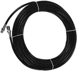 Value Collection - 1/4" ID x 1/2" OD, 4,400 Working psi, Black Thermoplastic Polyurethane Sewer Hose - 50' Long, -40 to 160°F - All Tool & Supply