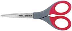 Clauss - 3-1/8" LOC, 7" OAL Titanium Shears - Right Hand, Straight Handle, For General Purpose Use - All Tool & Supply