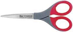 Clauss - 3-1/8" LOC, 7" OAL Titanium Shears - Right Hand, Straight Handle, For General Purpose Use - All Tool & Supply