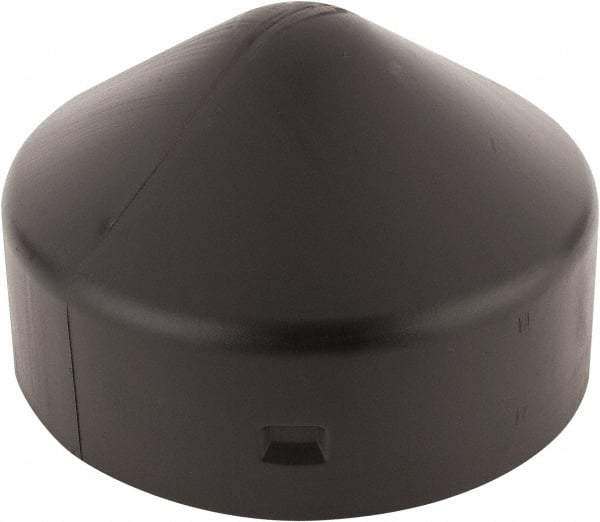 Eagle - 7-1/2" Wide x 7-1/2" Deep x 7-1/2" High, 6-5/8" Bollard Cap - Black, HDPE, 1 Lb, Smooth Surface - All Tool & Supply