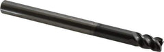 OSG - 10mm, 4 Flute, Single End, Solid Carbide, 0.5mm Corner Radius End Mill - 120mm OAL, 45° Helix, 15mm LOC, 50mm Extended Reach - All Tool & Supply