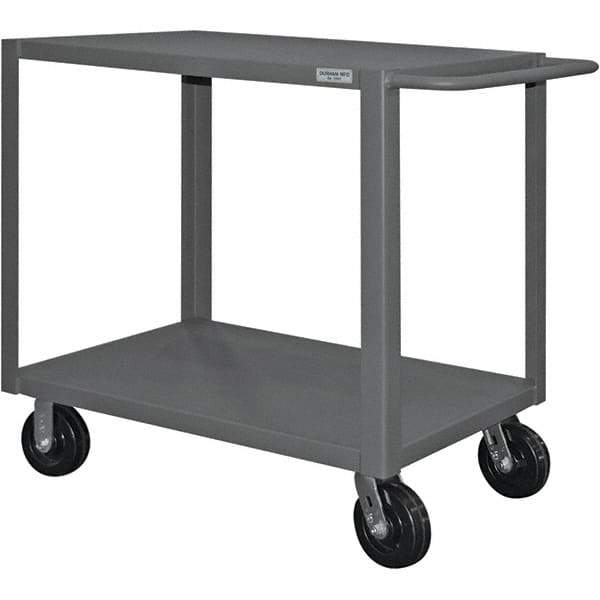 Durham - 4,000 Lb Capacity, 24" Wide x 36" Long x 37-1/2" High Heavy Duty Service Cart - 2 Shelf, Steel - All Tool & Supply