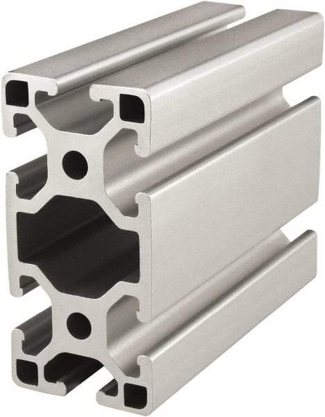 80/20 Inc. - 6 Meters Long x 40 mm Wide x 80 mm Deep, T-Slotted Aluminum Extrusion - Clear Anodized Finish - All Tool & Supply