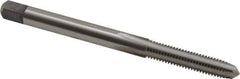 Hertel - M4.5x0.75 Metric Coarse 4 Flute Bright Finish High Speed Steel Straight Flute Standard Hand Tap - Plug, Left Hand Thread, 2-3/8" OAL, D4 Limit - All Tool & Supply