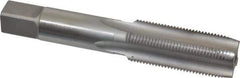 Hertel - M20x1.50 Metric Fine 4 Flute Bright Finish High Speed Steel Straight Flute Standard Hand Tap - Plug, Left Hand Thread, 4-15/32" OAL, D6 Limit - All Tool & Supply