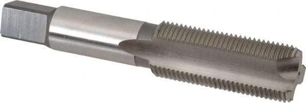 Hertel - 7/8-14 UNF, 3 Flute, Bright Finish, High Speed Steel Spiral Point Tap - Bottoming Chamfer, Right Hand Thread, 4-11/16" OAL, 2-7/32" Thread Length, 3B Class of Fit - Exact Industrial Supply