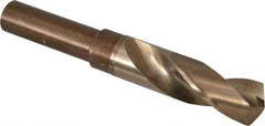 Hertel - 15/16" Drill, 135° Point, Cobalt Silver Deming & Reduced Shank Drill Bit - Bright Finish, 6" OAL, Flats on Shank, 3" Flute Length - All Tool & Supply