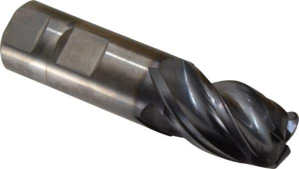 Kennametal - 1", 4 Flute, Solid Carbide, 1/4" Corner Radius End Mill - 4" OAL, 1-1/2" LOC - All Tool & Supply