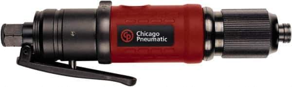 Chicago Pneumatic - 1/4" Bit Holder, 1,700 RPM, Inline Handle Air Screwdriver - 1.1 to 4 Ft/Lb Torque, 1/4" Inlet, 7 CFM - All Tool & Supply