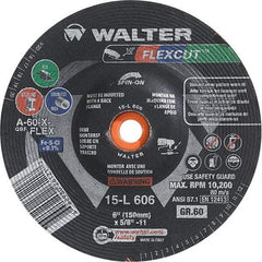 WALTER Surface Technologies - 6" Diam, 60 Grit Surface Grinding Wheel - Aluminum Oxide/Silicon Carbide Blend, Resinoid Bond - All Tool & Supply