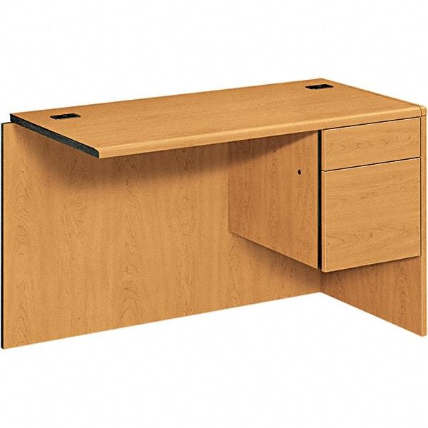 Hon - High-Pressure Laminate Workstation Desk with Center Drawer - 48" Wide x 24" Deep x 29-1/2" High, Harvest - All Tool & Supply