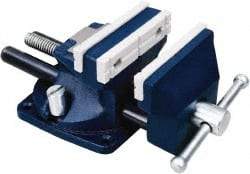 Gibraltar - 3-1/2" Jaw Width x 7" Jaw Opening Capacity, 1-1/2" Throat Depth, Bench & Pipe Combination Vise - 1/32 to 7/8" Pipe Capacity, Swivel Base, Bolt Down Attachment, Cast Iron - All Tool & Supply