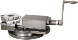 Gibraltar - 4" Jaw Width, 4" Jaw Opening Capacity, Horizontal Swivel Machine Vise - Manual Operation, 2,700 Lb Capacity, 1 Station, 13-1/2" Long x 4-1/2" High x 1-1/2" Deep, 1-1/2" Jaw Height, Cast Iron - All Tool & Supply