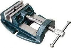 Gibraltar - 5" Jaw Opening Capacity x 2" Throat Depth, Horizontal Drill Press Vise - 5" Wide x 2" High Jaw, Stationary Base, Standard Speed, 12" OAL x 3" Overall Height, Cast Iron - All Tool & Supply