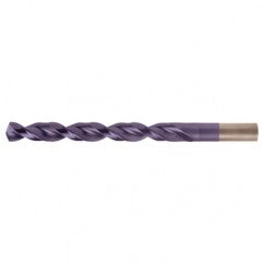 #21 RHS / RHC HSS-CO 8% (M42) 135 Degree Split Point Q-Cobalt Wide Land Parabolic Jobber Drill - TiAlN - All Tool & Supply