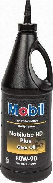 Mobil - 0.25 Gal Bottle, Gear Oil - 14.8 St Viscosity at 100°C, 141 St Viscosity at 40°C - All Tool & Supply