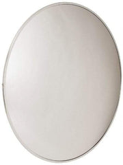 PRO-SAFE - Indoor Round Convex Safety, Traffic & Inspection Mirrors - Acrylic Lens, Laminated Hardboard Backing, 48" Diam x 3-1/4" High, 50' Max Covered Distance - All Tool & Supply