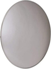 PRO-SAFE - Outdoor Round Convex Safety, Traffic & Inspection Mirrors - Acrylic Lens, Laminated Hardboard Backing, 48" Diam x 3-1/4" High, 50' Max Covered Distance - All Tool & Supply