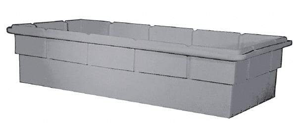 Bayhead Products - Gray Polyethylene Tote Container - Nesting, 48-1/2" Long x 23" Wide x 13-1/2" High - All Tool & Supply