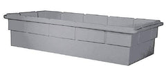 Bayhead Products - Gray Polyethylene Tote Container - Nesting, 38-1/2" Long x 18" Wide x 9" High - All Tool & Supply