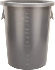 Bayhead Products - 40 Gal Gray Round Trash Can - Polyethylene, 29" High - All Tool & Supply