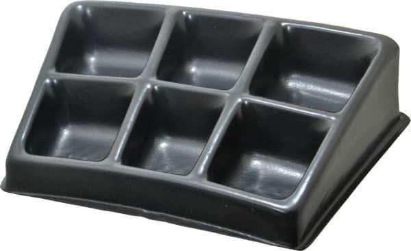 Bayhead Products - 12-1/2" Wide x 3" High x 8-1/2" Deep, Small Parts Assembly Tray - Plastic Frame, 6 Compartments, 3" Wide x 2-1/2" Deep Bin - All Tool & Supply