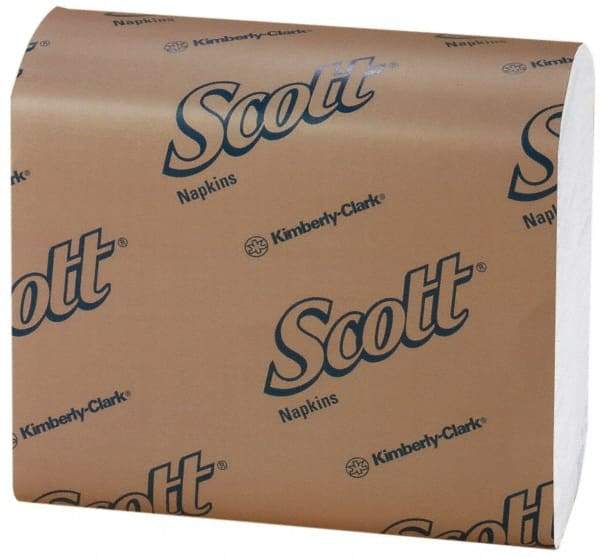 Scott - 10,000 Piece, 7" Long x 13-1/2" Wide, Tall Folded Dispenser Snack Paper Napkins - 1 Ply, White - All Tool & Supply