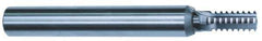 Scientific Cutting Tools - 1-12 Thread, 3/4" Shank Diam, Bright Coating, Solid Carbide Straight Flute Thread Mill - 4 Flutes, 6" OAL, 1" Min Noml Diameter - All Tool & Supply