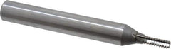 Scientific Cutting Tools - 7/16-24 Thread, 3/4" Shank Diam, Bright Coating, Solid Carbide Straight Flute Thread Mill - 4 Flutes, 6" OAL, 7/16" Min Noml Diameter - All Tool & Supply