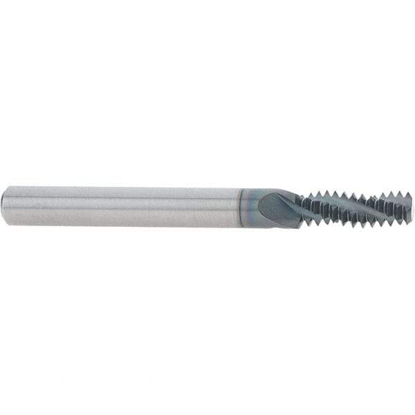 Scientific Cutting Tools - 5/16-18 UNC, 0.235" Cutting Diam, 3 Flute, Solid Carbide Helical Flute Thread Mill - Internal/External Thread, 0.689" LOC, 2-1/2" OAL, 1/4" Shank Diam - All Tool & Supply