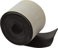 Made in USA - 1/16" Thick x 2" Wide x 60" Long, Adhesive Backed Buna-N Rubber Strip - Stock Length, 60 Shore A Durometer, 2,500 psi Tensile Strength, -20 to 170°F, Black - All Tool & Supply