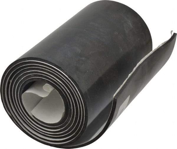 Made in USA - 60" Long, 6" Wide, 1/8" Thick, Buna-N Rubber Foam Sheet - 50 to 60 Durometer, Black, -20 to 180°F, 2,500 psi Tensile Strength, Adhesive Backing, Stock Length - All Tool & Supply